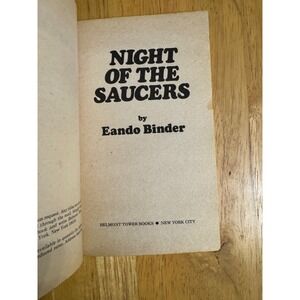 Night of the Saucers by Eando Binder Vintage Sci Fi Paperback Book